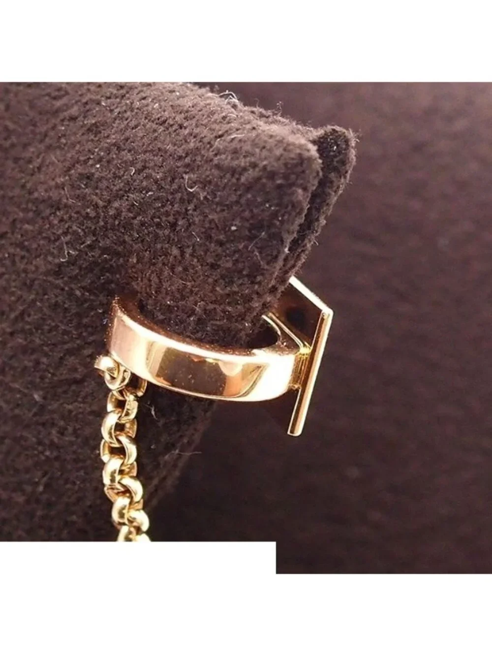 Hermes Clou d'H Chain Cuff Pink Gold 18K Right Ear Earrings